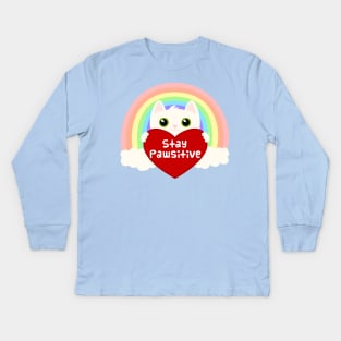 Positivity Kitty Kids Long Sleeve T-Shirt